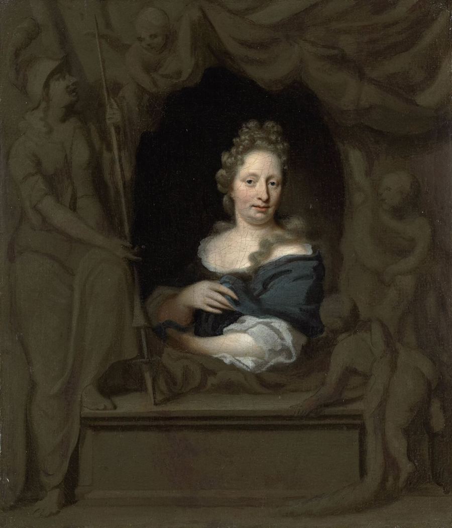 Portret van Eva Visscher door Michiel van Musscher